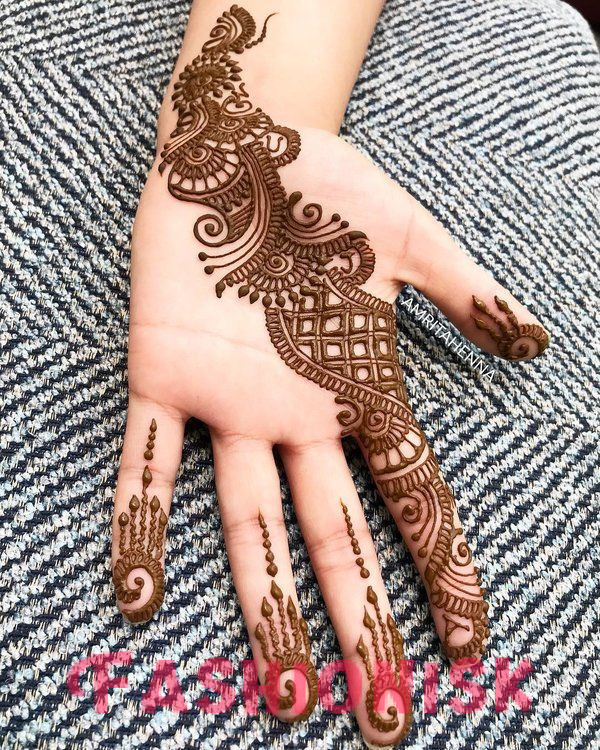 Bel mehndi design front hand