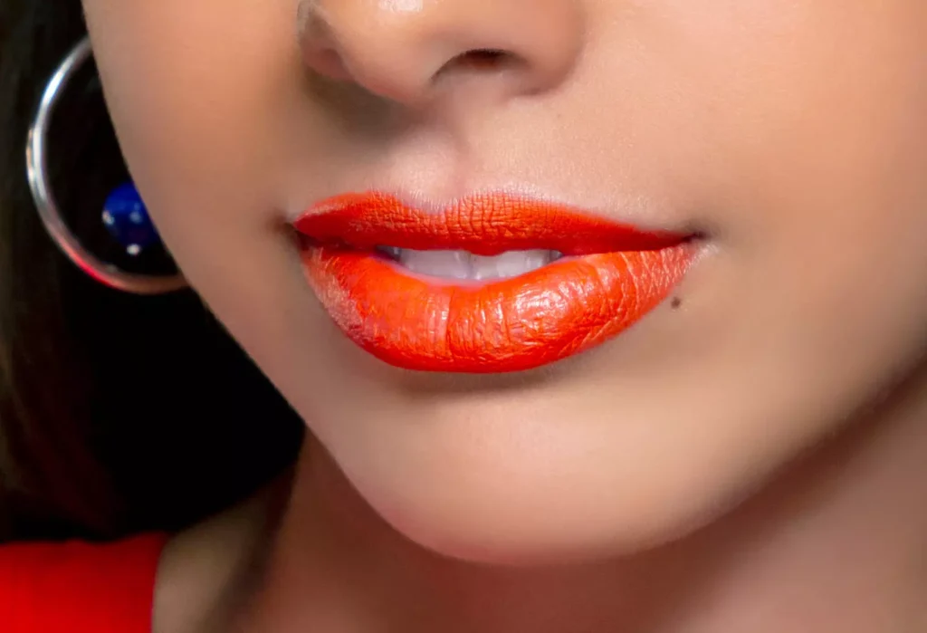 Fiery Orange Lips
