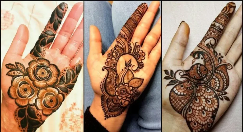 Flower Mehndi Designs for Front Hands