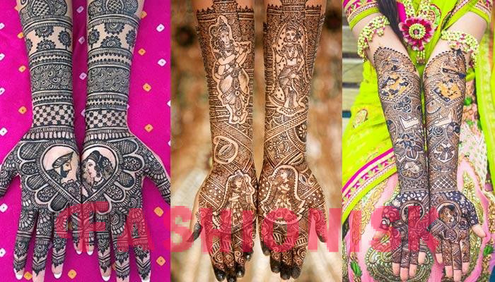 Front full hand mehndi design