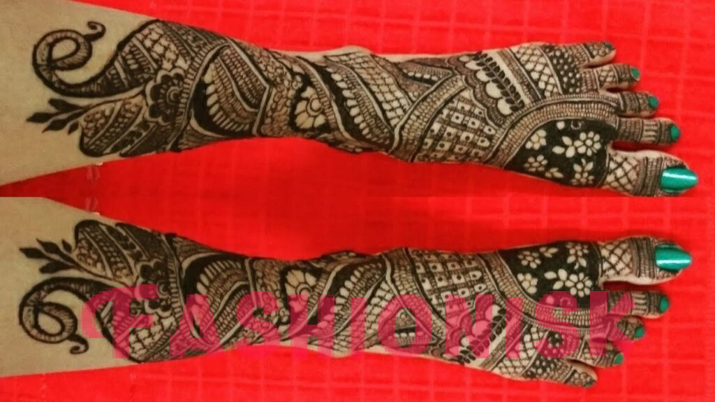 Leg mehndi design simple and easy