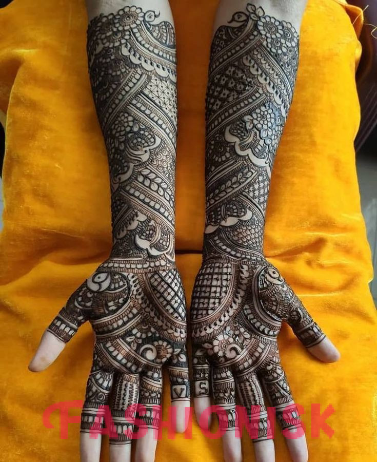 Beautiful latest trendy stylish heavy Bridal henna mehndi … | Flickr
