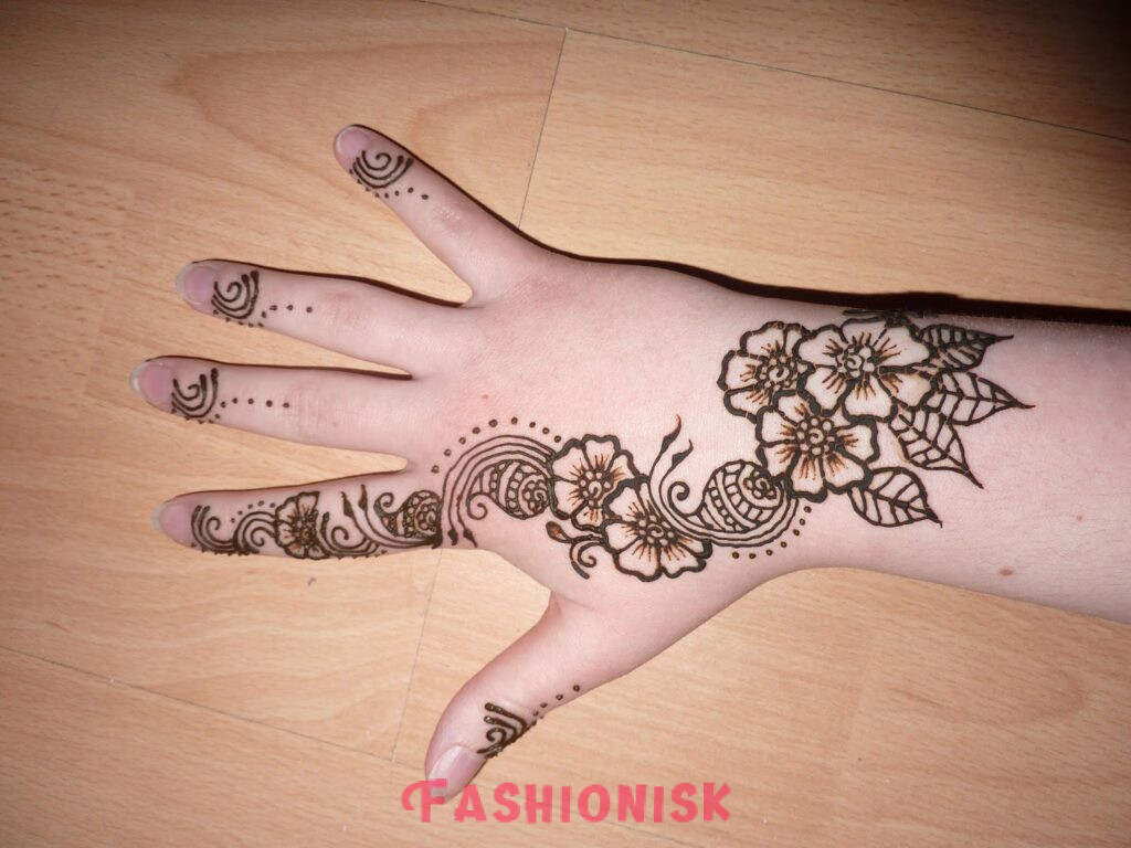 Back Hand Mehndi Designs for Kids