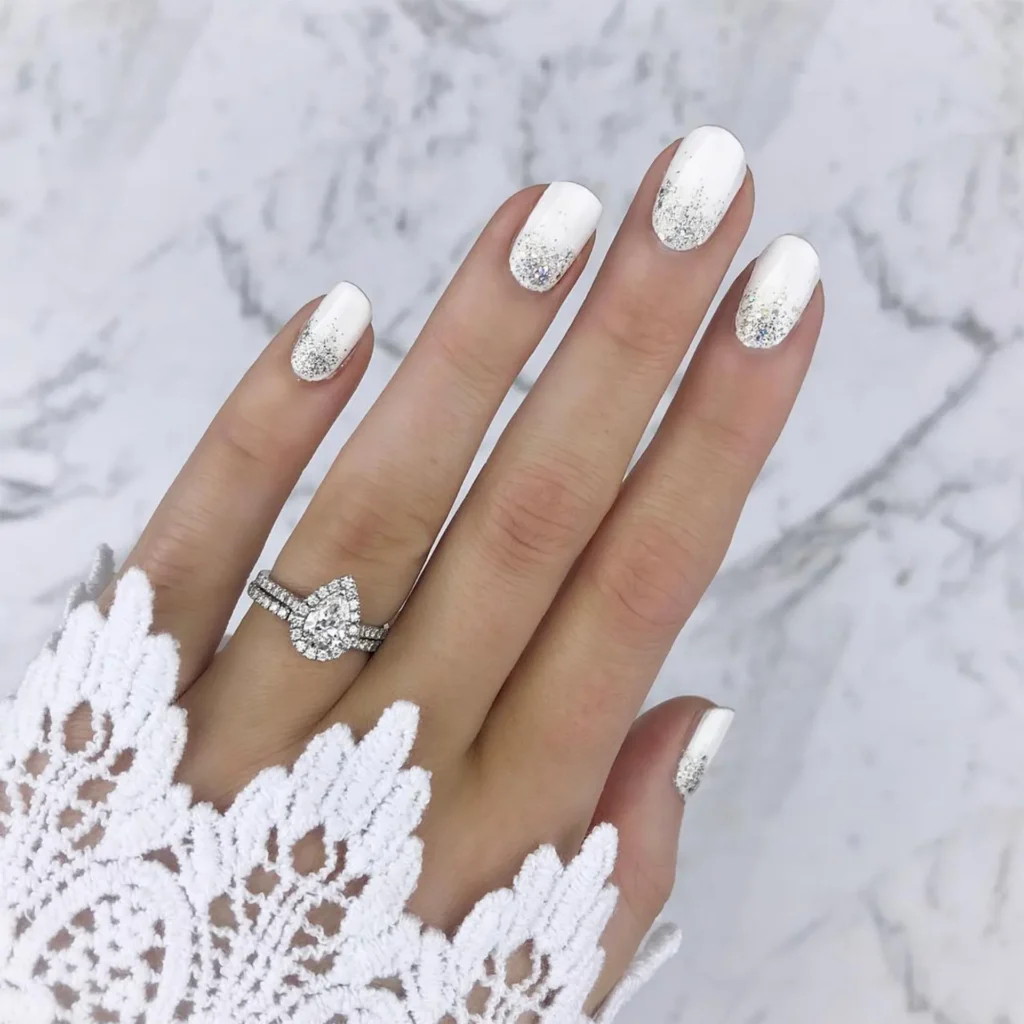 Beach wedding nail designs