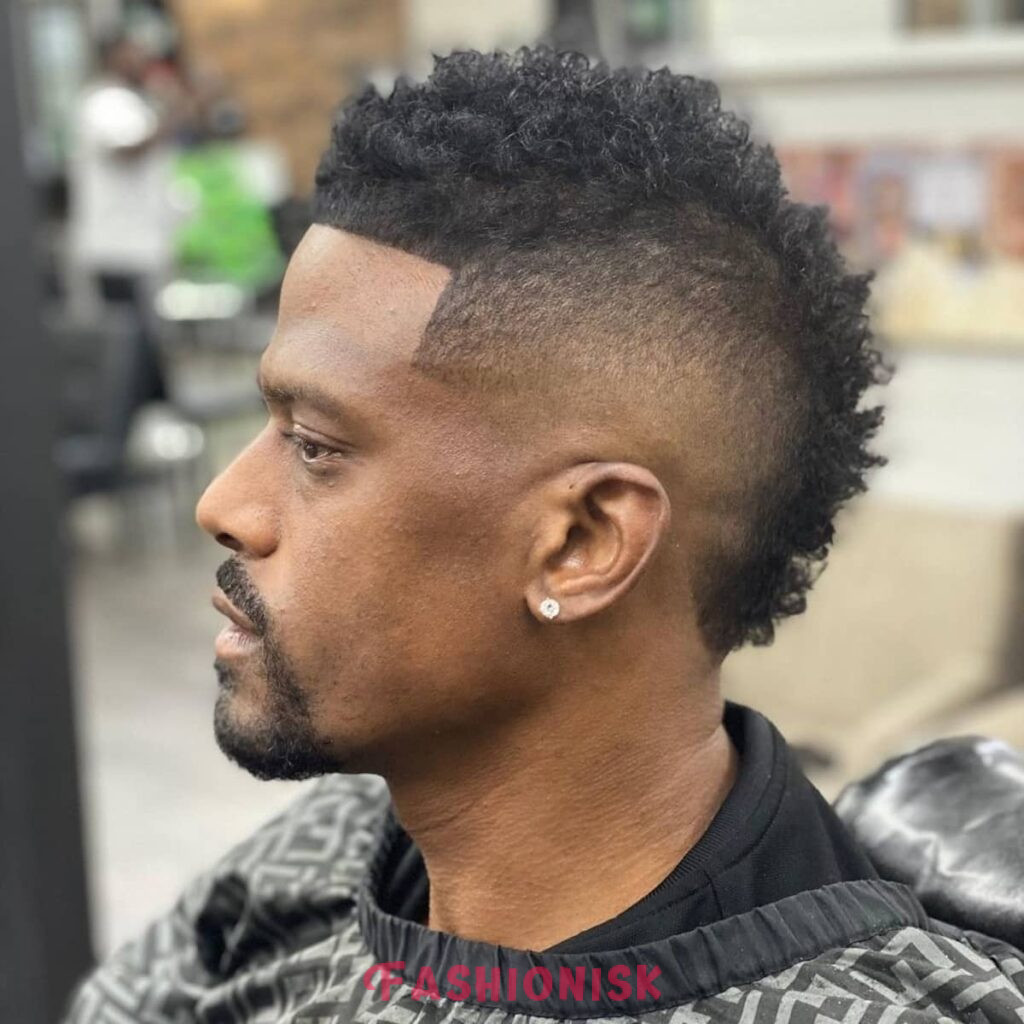Low Taper Fade with Curly Undercut