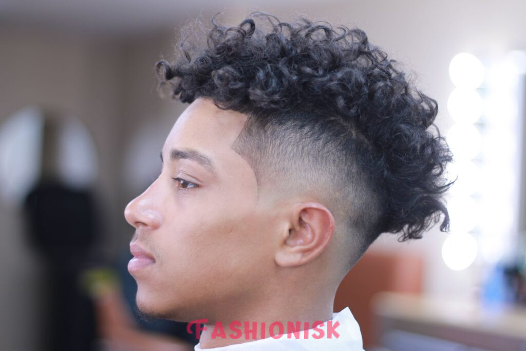 Low Taper Fade with Natural Curls