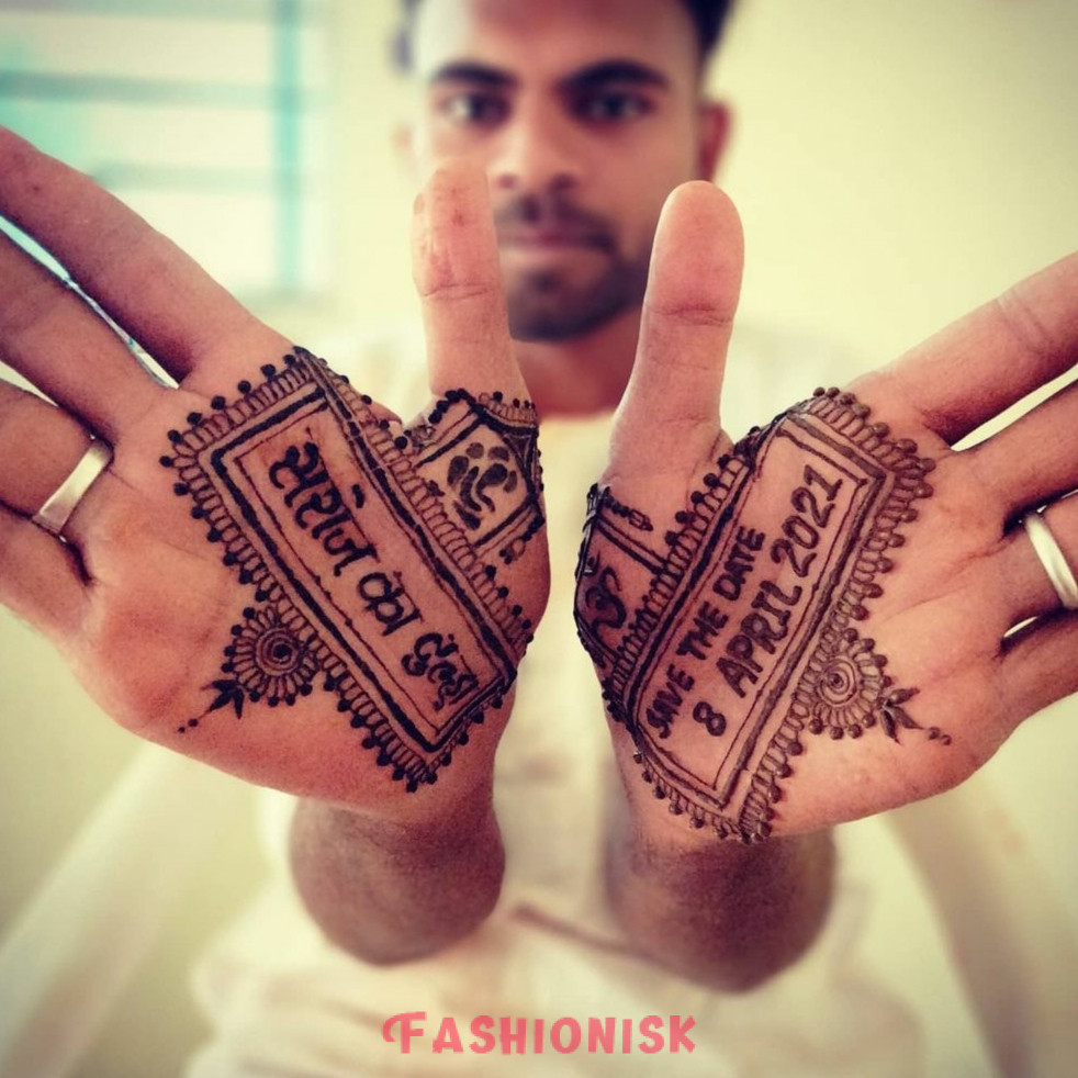 Mehndi Design for Groom Hand