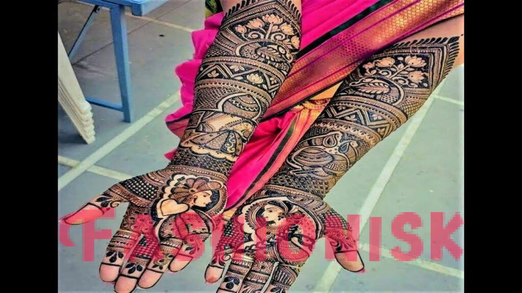 Raja-Rani Engagement Mehndi Designs