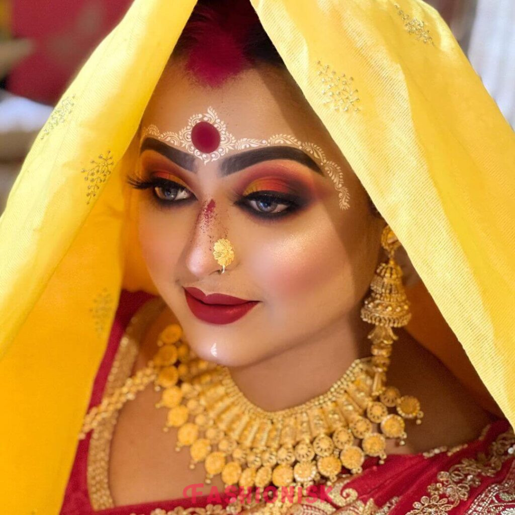 Red Bridal Eye Makeup