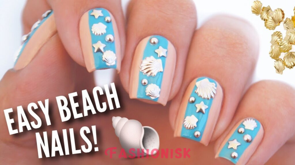 Simple beach nail designs