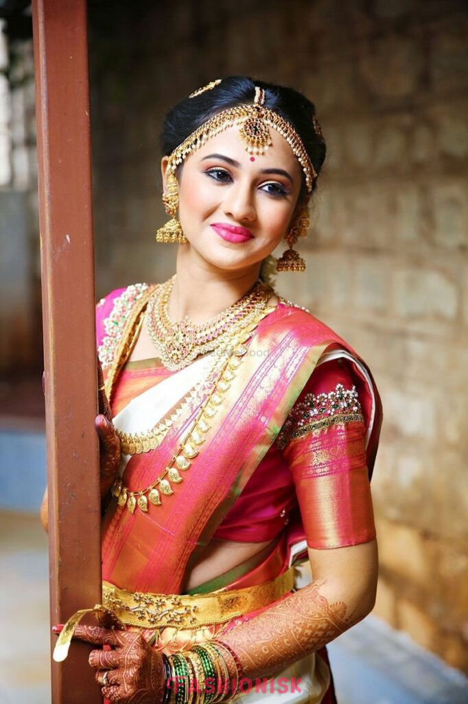 Traditional South Indian bridal makeup images