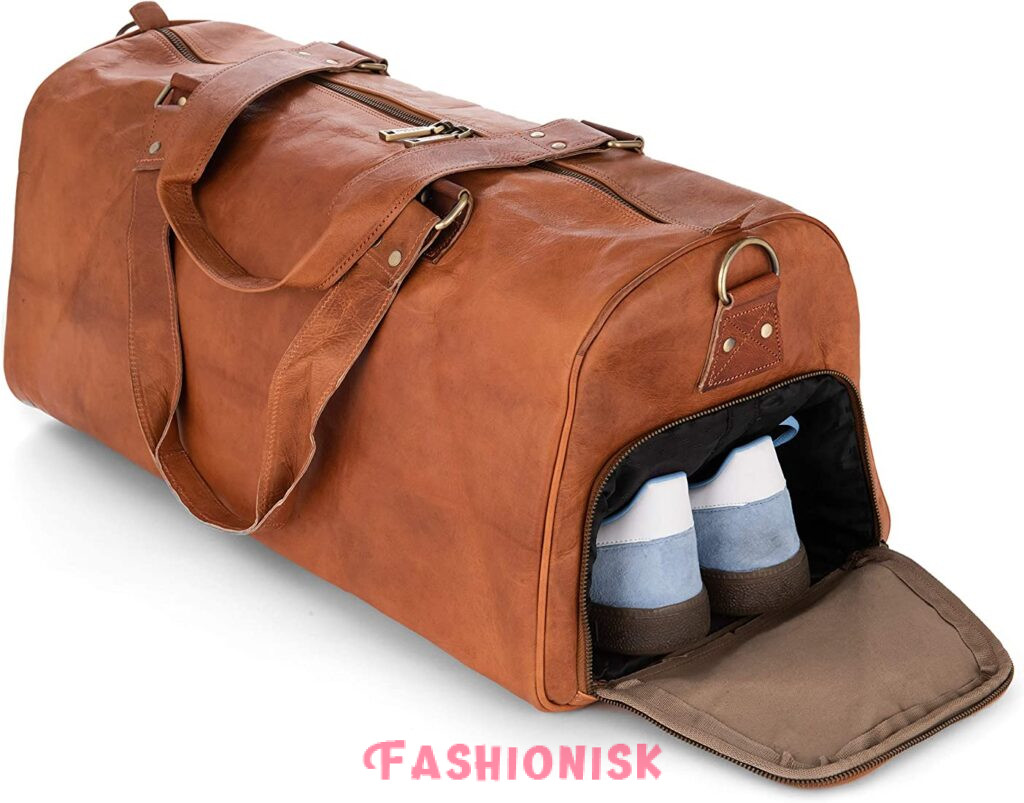 Vintage Leather Travel Bag for Mens