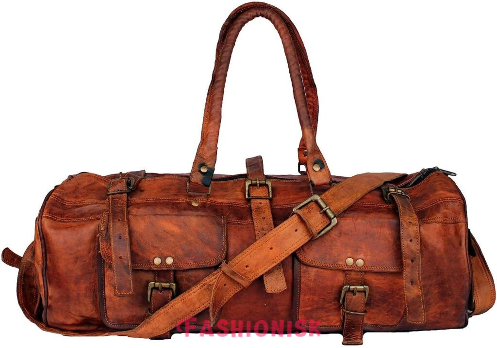Vintage Leather Travel Bag for Mens