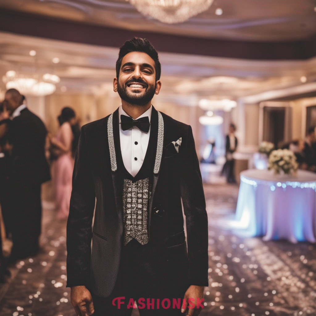 Bedazzled Tux Reception Dress for Men