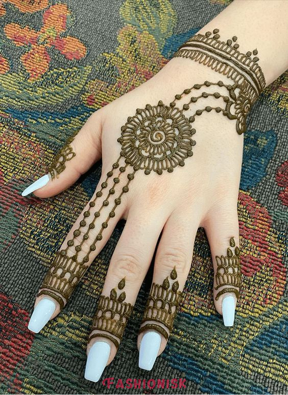 Charm Bracelets Punjabi Mehndi Design
