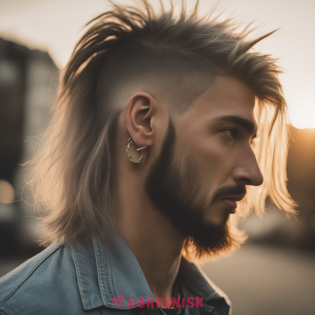 Disconnected Burst Fade Mullet