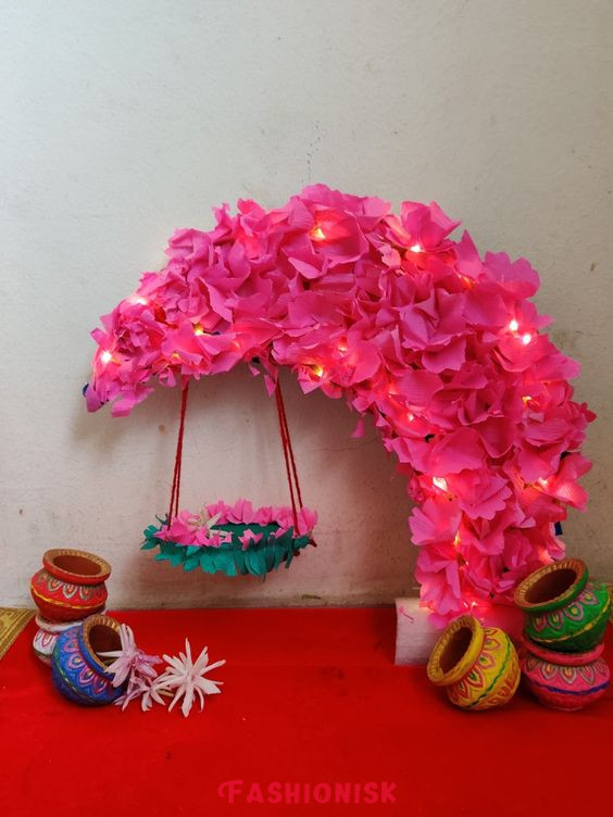 Janmashtami Jhula Decoration Ideas at Home