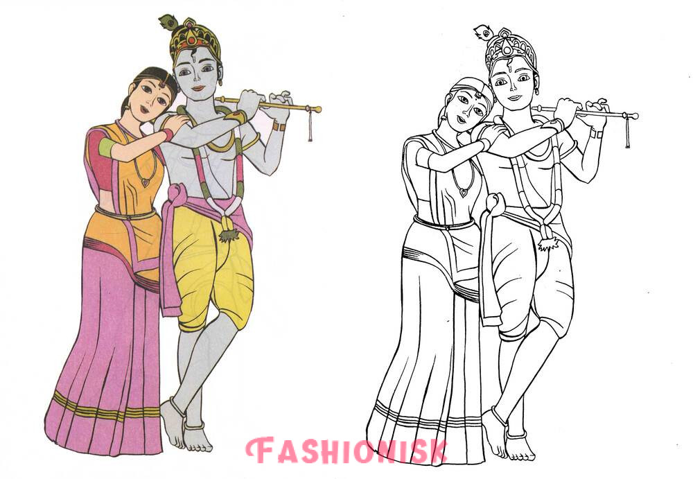 Krishna Coloring Sheets
