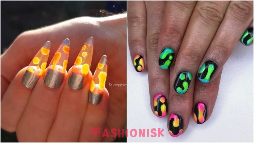 Lava Lamp Love Classy Short nail designs