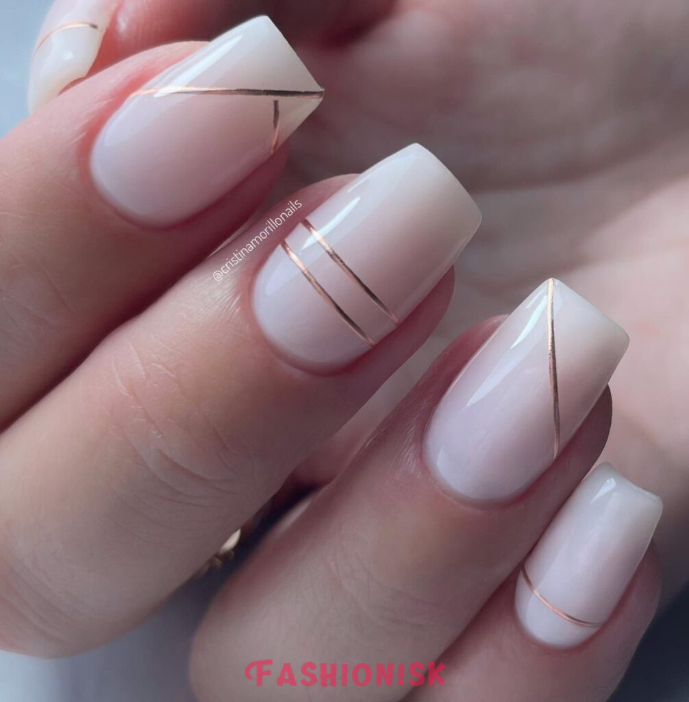 Minimalist Geometrics Classy Short nail designs