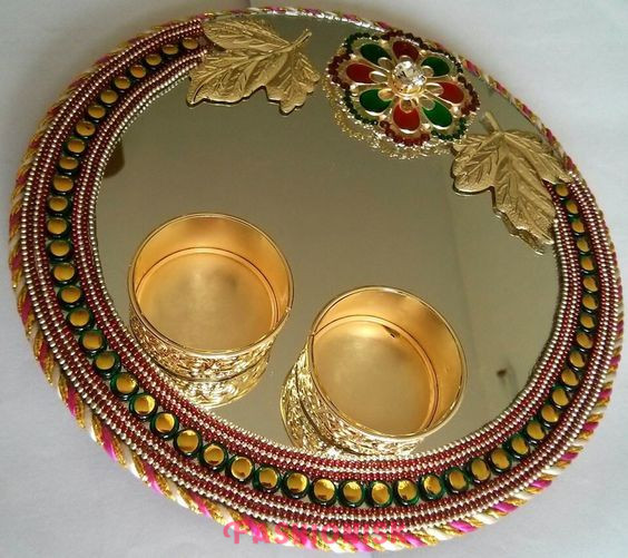 Mirror Magic Rakhi Thali Decoration