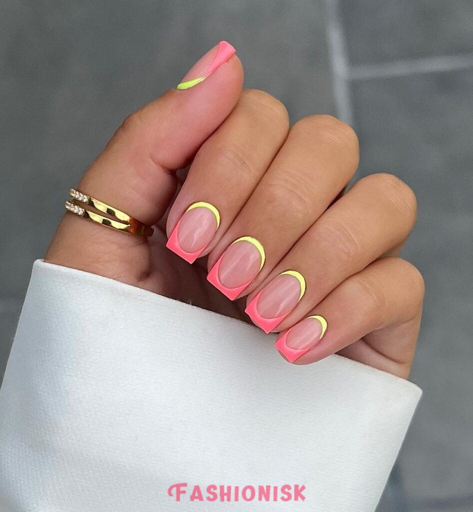 Neon Classy Short nail designs