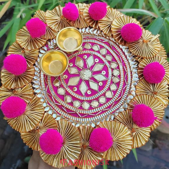 Pastel Elegance Rakhi Thali Decoration