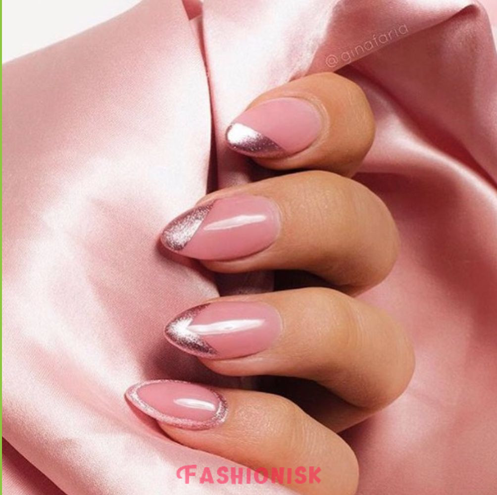 Rose Gold Reverie Classy Short nail designs