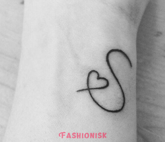 S Letter Tattoo for Girl