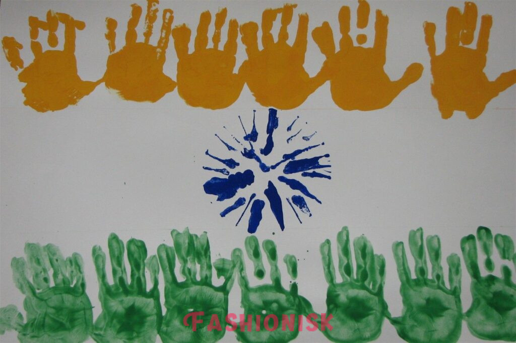 Tricolor Handprint Art