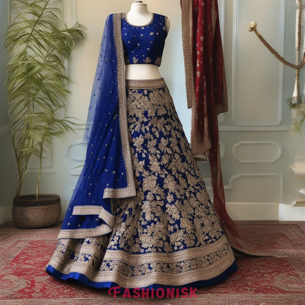 Blue Bridal Lehenga