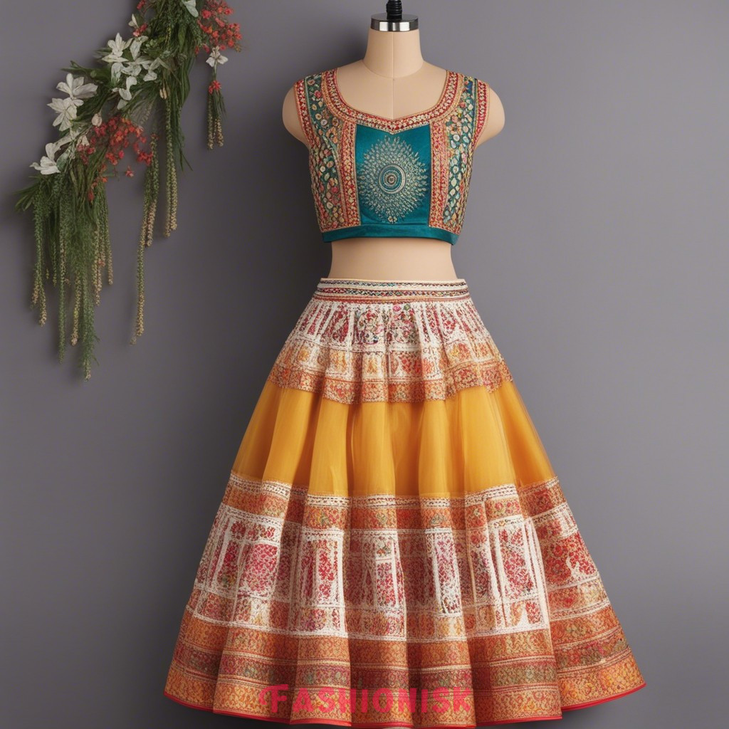 Crop Top and Skirt Navratri Dress Ideas