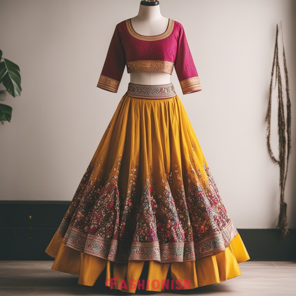 Crop Top and Skirt Navratri Dress Ideas