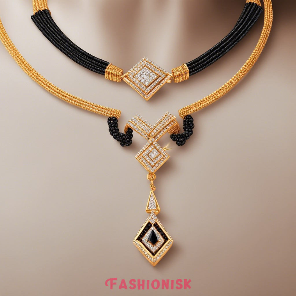 Geometric Glamour Modern Mangalsutra Design