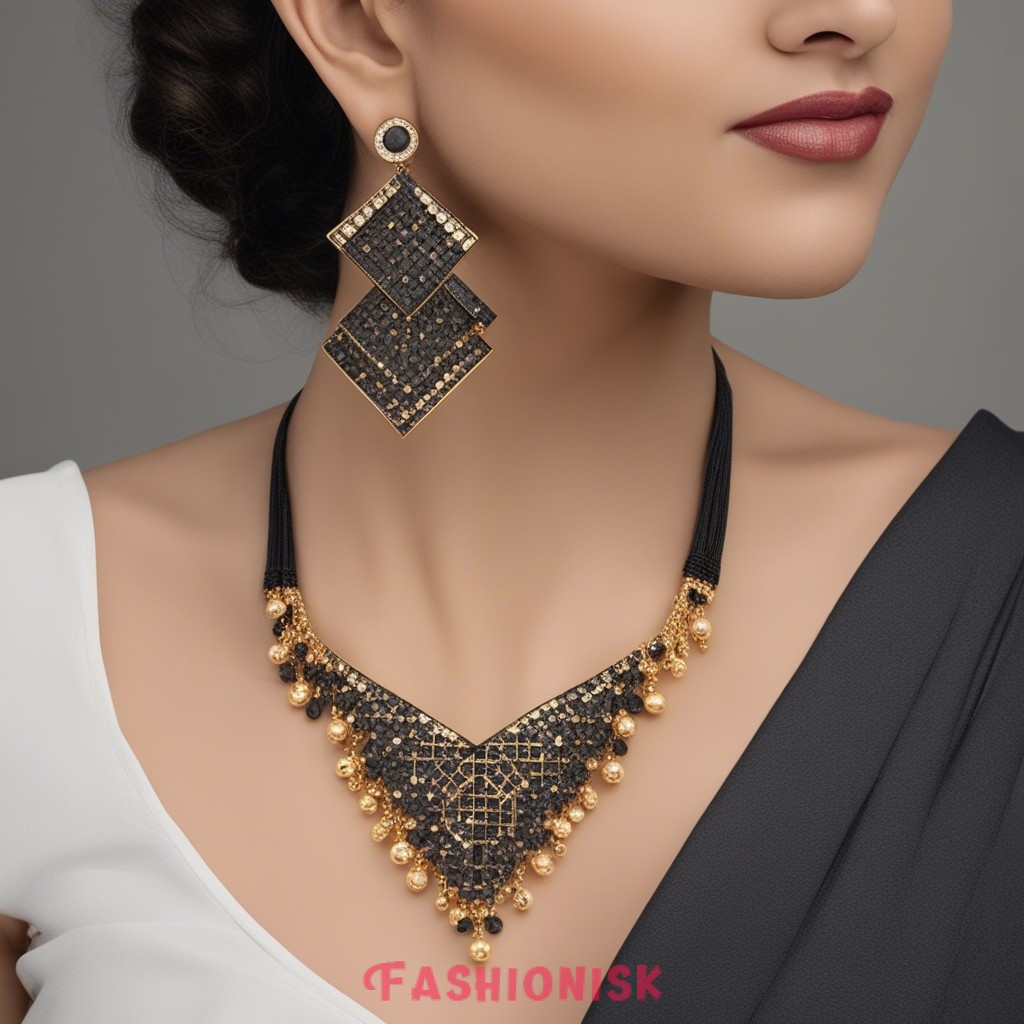 Geometric Glamour Modern Mangalsutra Design