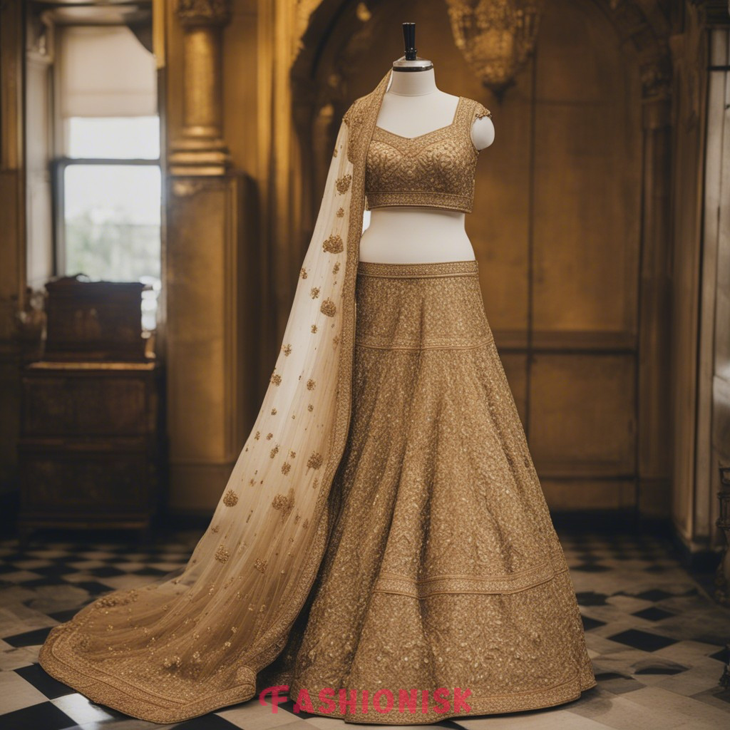 Golden Bridal Lehenga