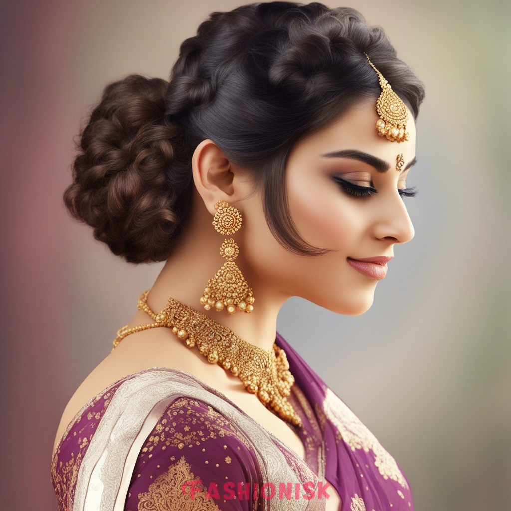 Hairstyles for Sarees Round Face