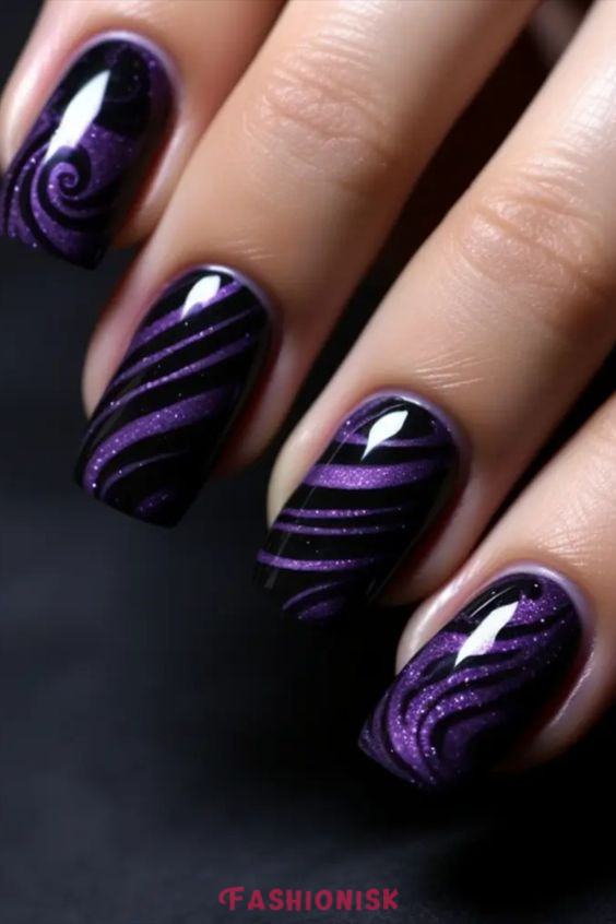 Maleficent's Bold Black and Purple Contrasts