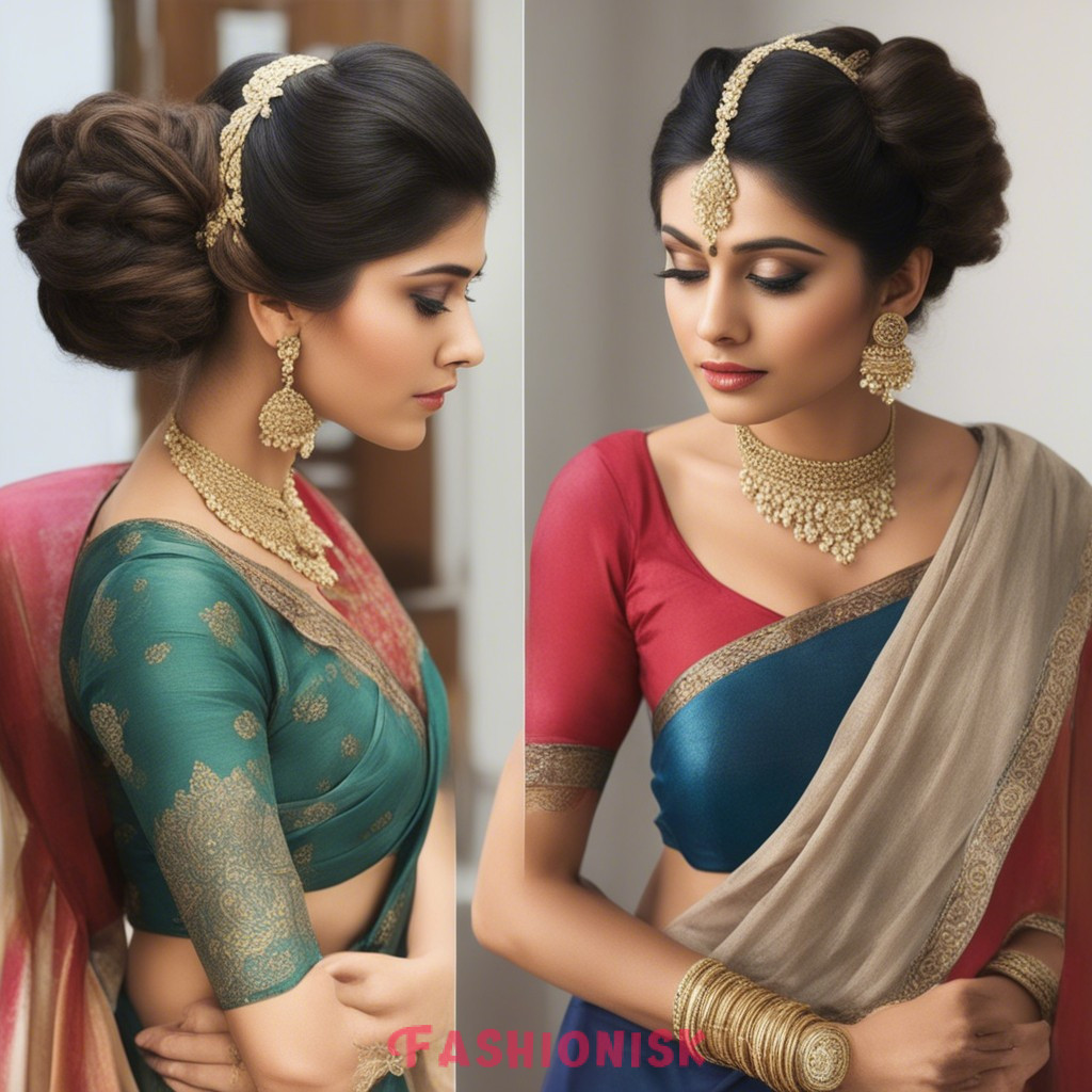 Modern Trendy Hairstyle for Saree