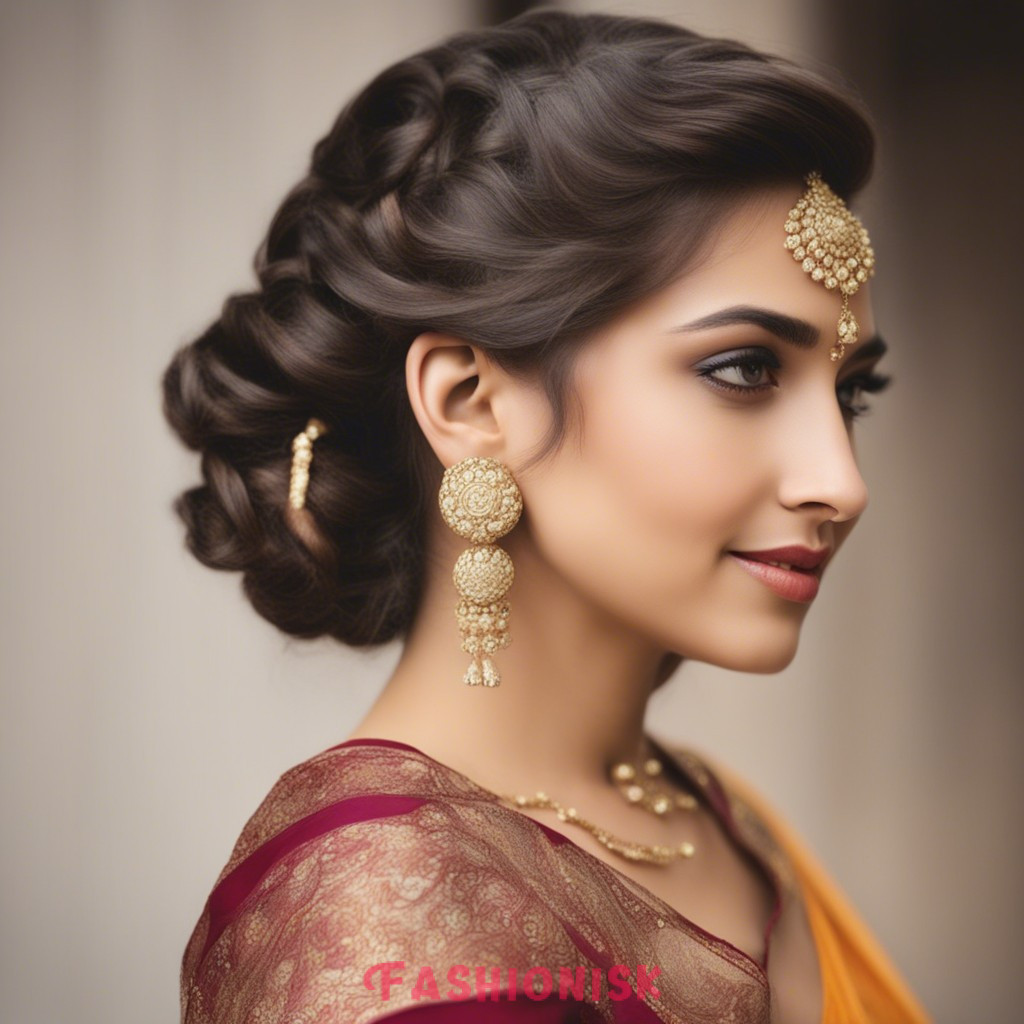 Modern Trendy Hairstyle for Saree