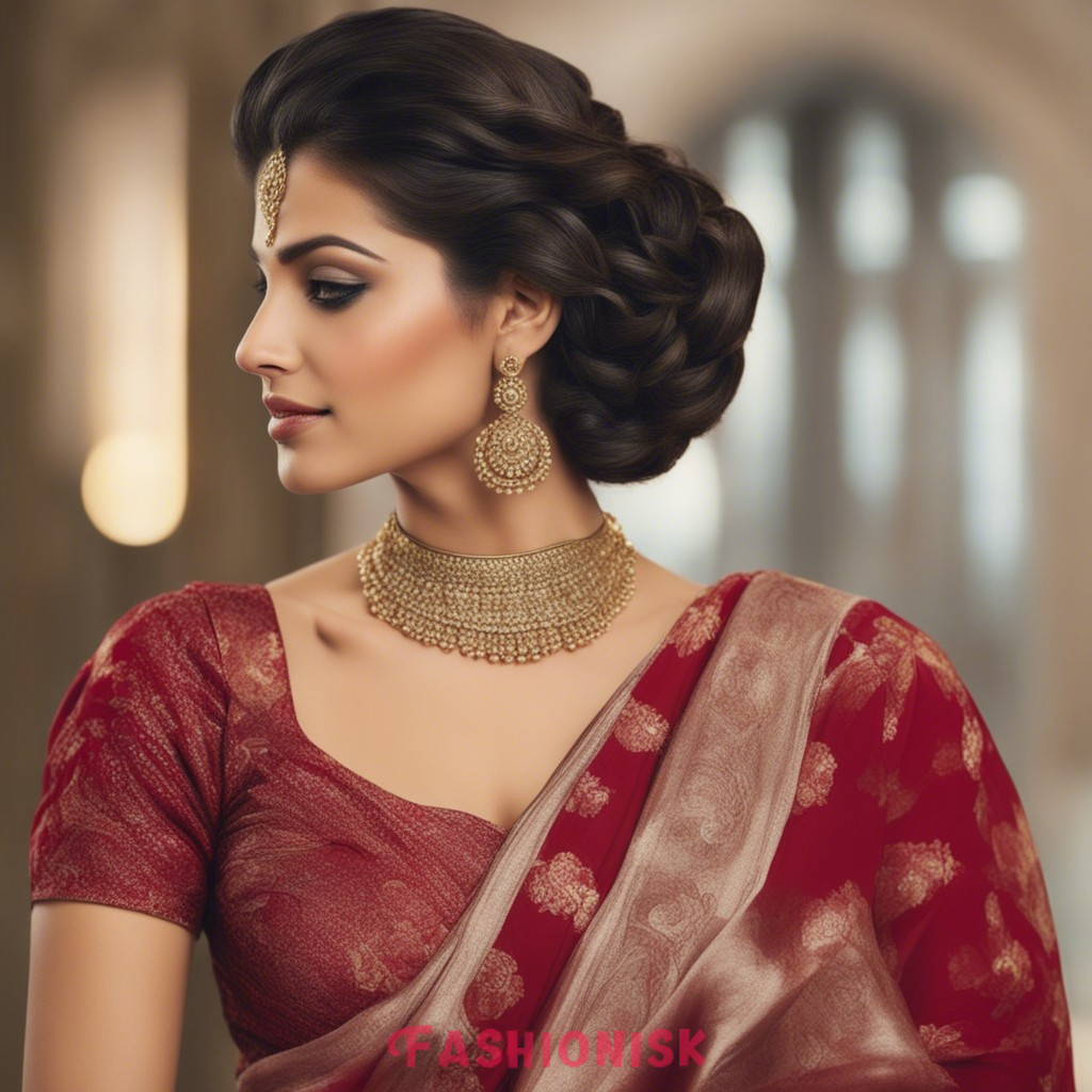 Modern Trendy Hairstyle for Saree