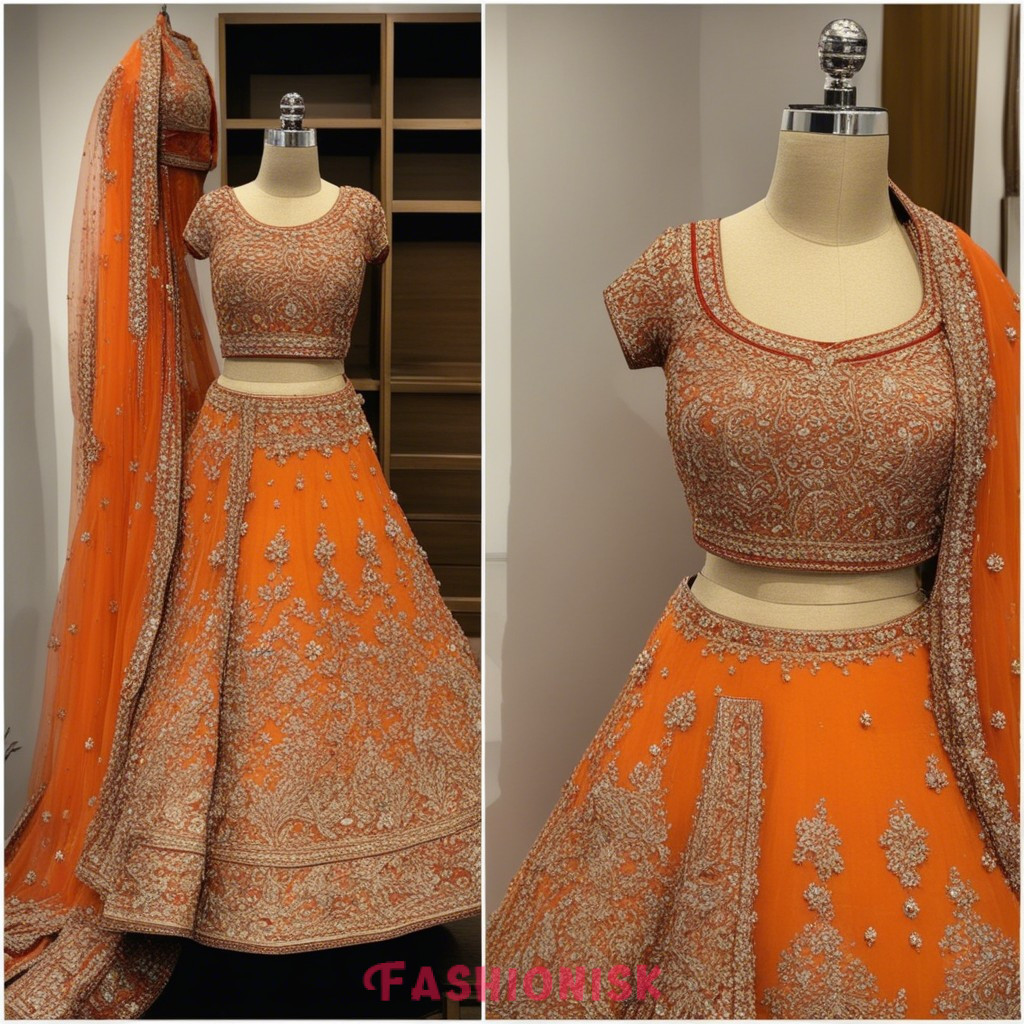 Orange Bridal Lehenga