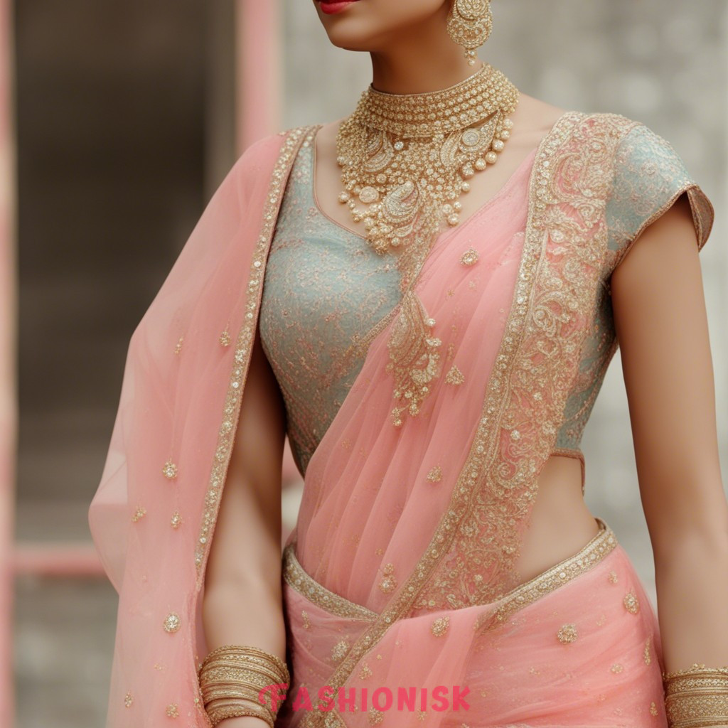 Pastel Perfection Karwa Chauth Look in Saree