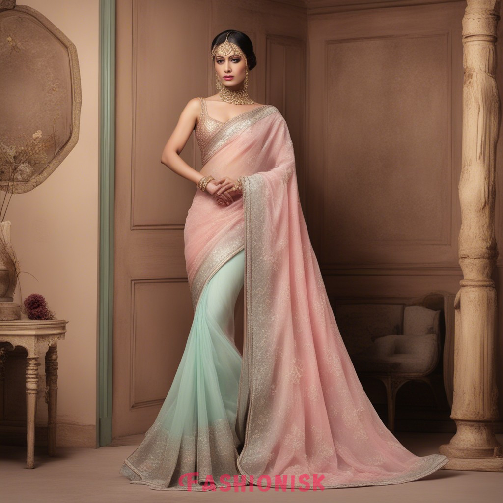 Pastel Perfection Karwa Chauth Look in Saree