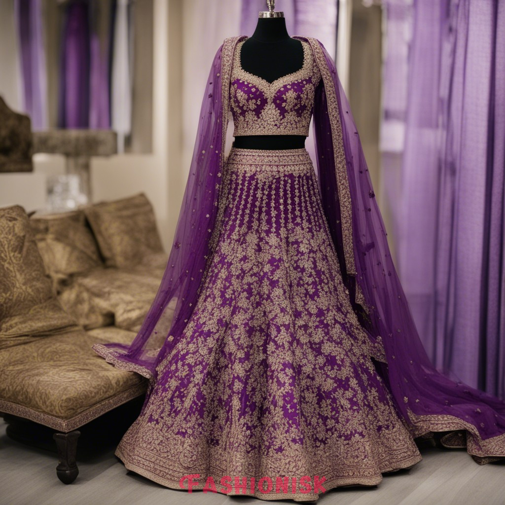 Purple Bridal Lehenga