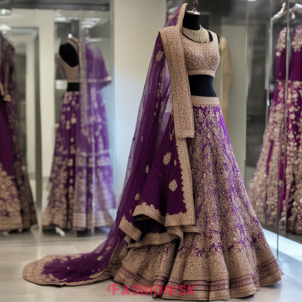 Purple Bridal Lehenga