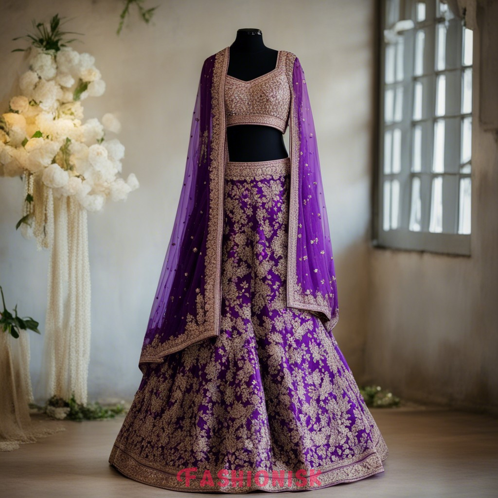Purple Bridal Lehenga