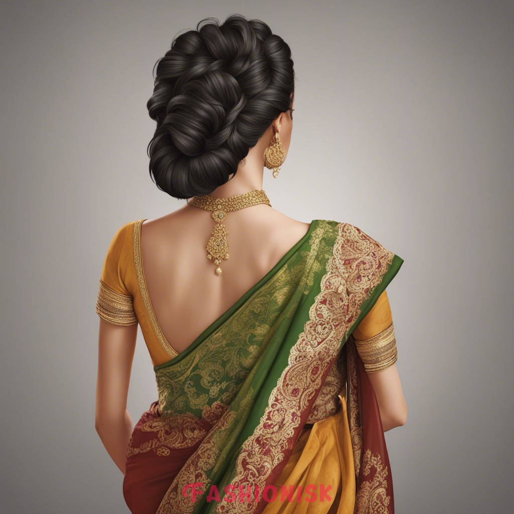 Saree Hairstyles for Medium Hair
