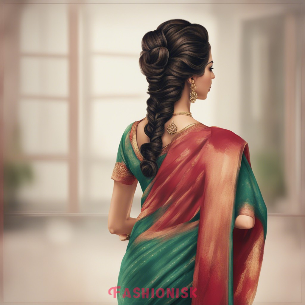 Saree Hairstyles for Medium Hair