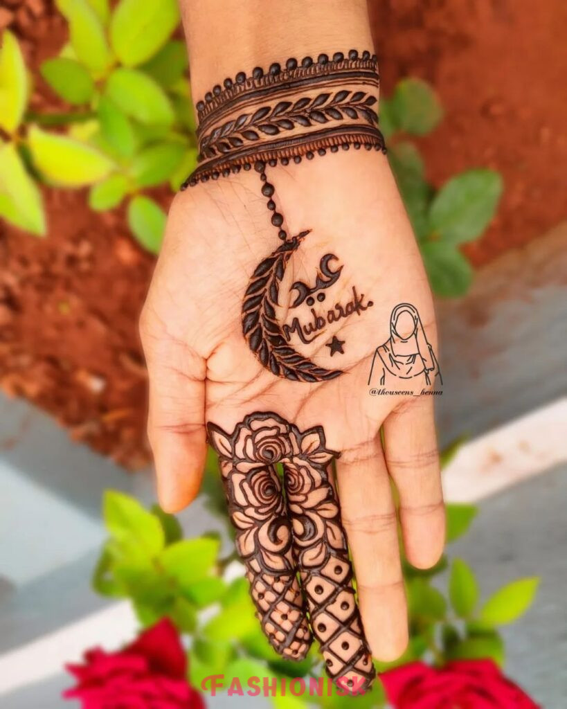 Spiritual Symbols Palm Mehndi Design